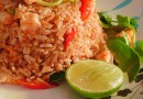 ข้าวผัดน้ำพริกนรก-กุ้งสด
