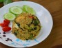 ข้าวผัดเขียวหวานปลาหมึกและกุ้ง